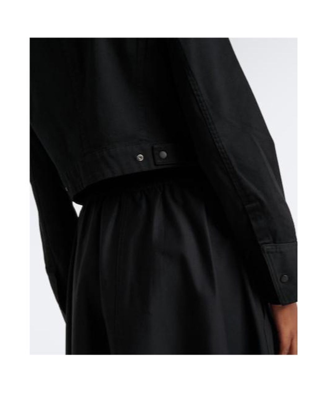 Vince Black Cropped Cotton Jacket