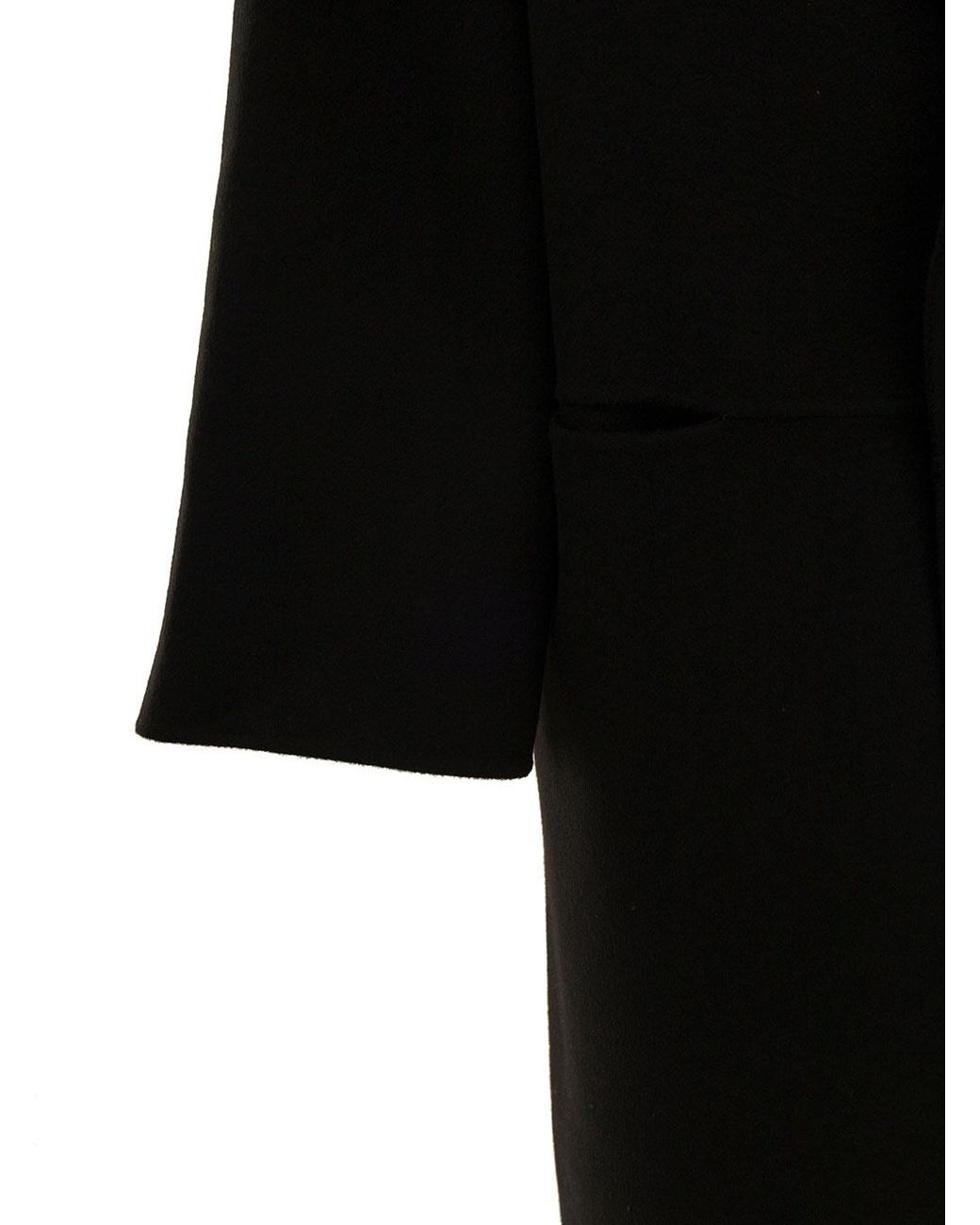 Totême Black Totême Side-Slit Draped Coat