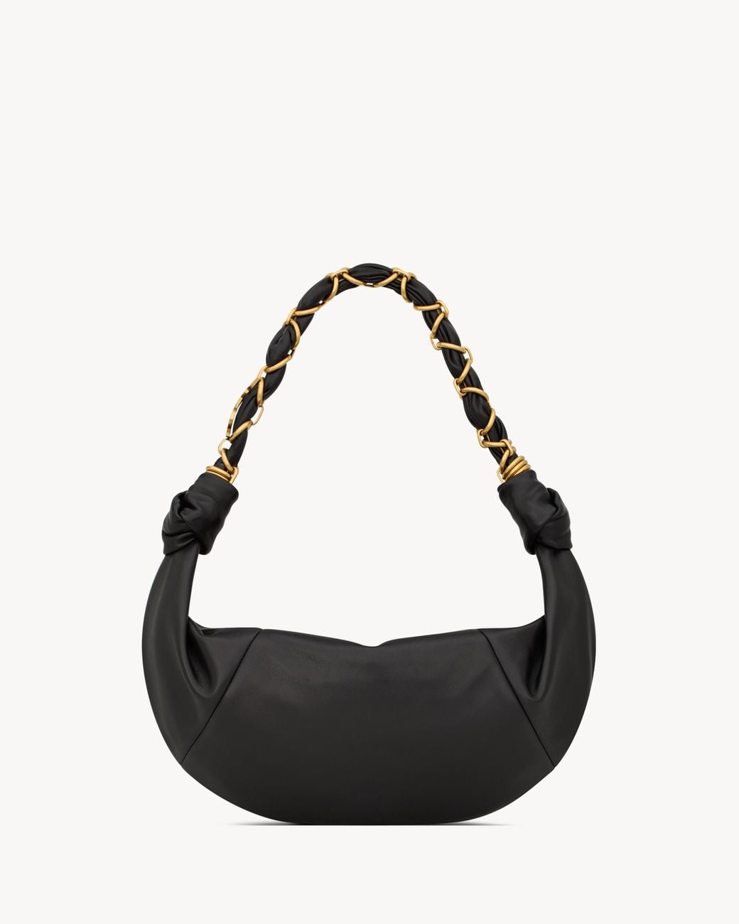 Saint Laurent Black Amalia Small Hobo Shoulder Bag