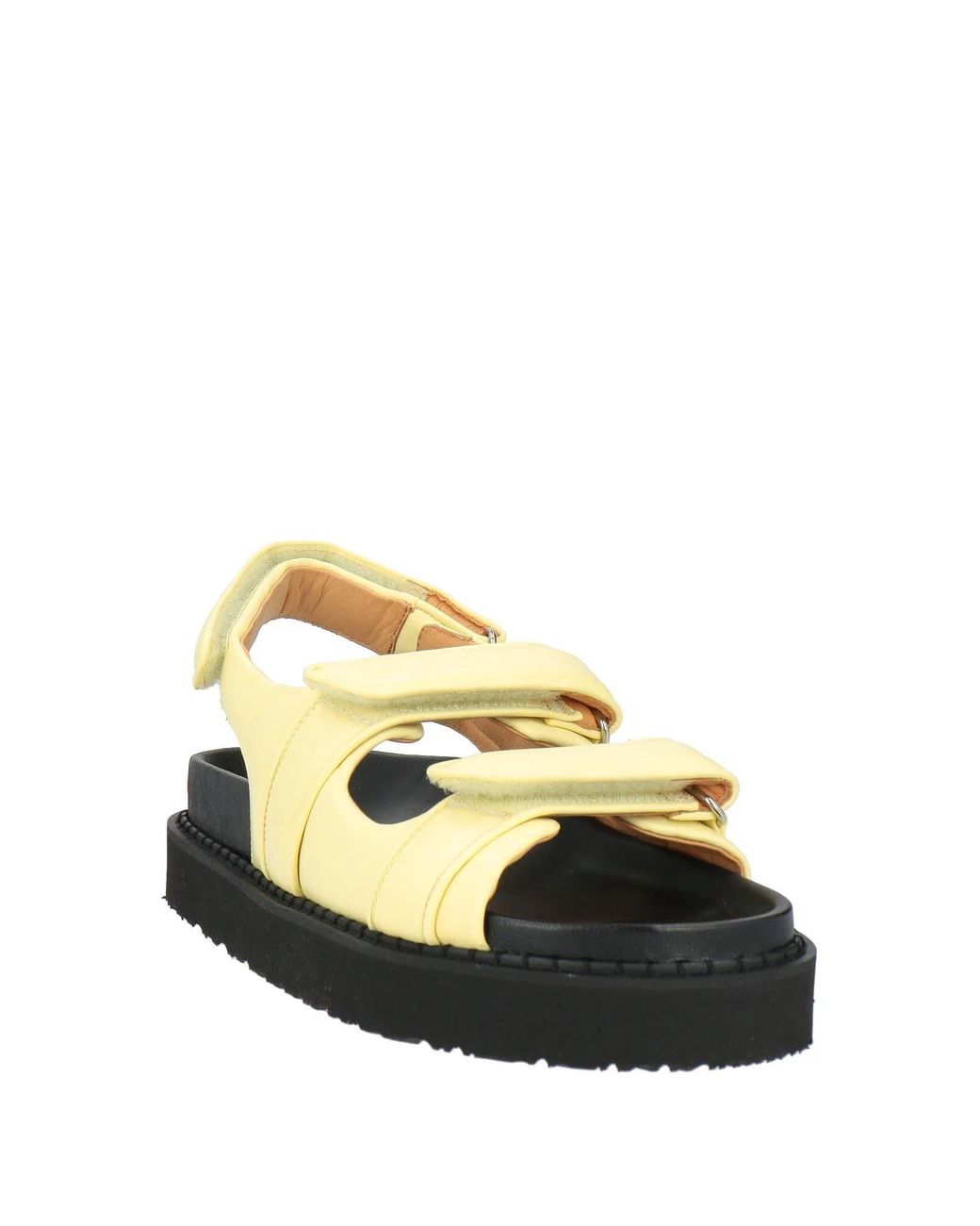Isabel Marant Black Minimalist Round-Toe Leather Sandals