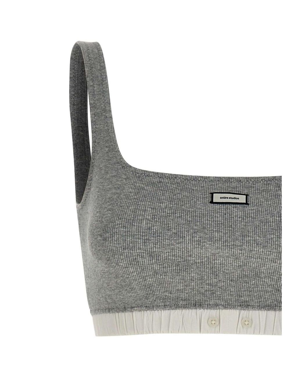 Entire studios Gray Lounge Ribbed Performance Bra