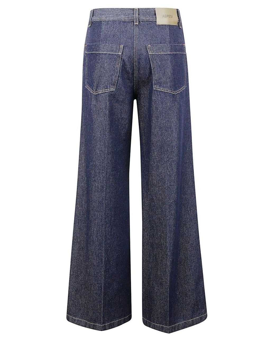 Aspesi Blue Wide Leg Jeans