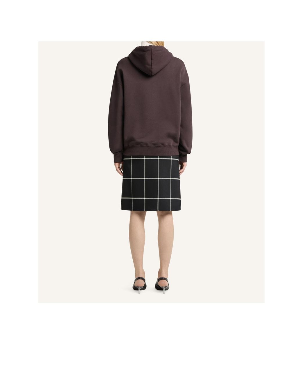 Courreges Brown Logo-Patch Cotton Hoodie