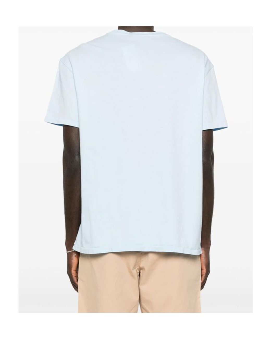 Ralph Lauren Blue Polo Logo Printed Crewneck T-Shirt for men