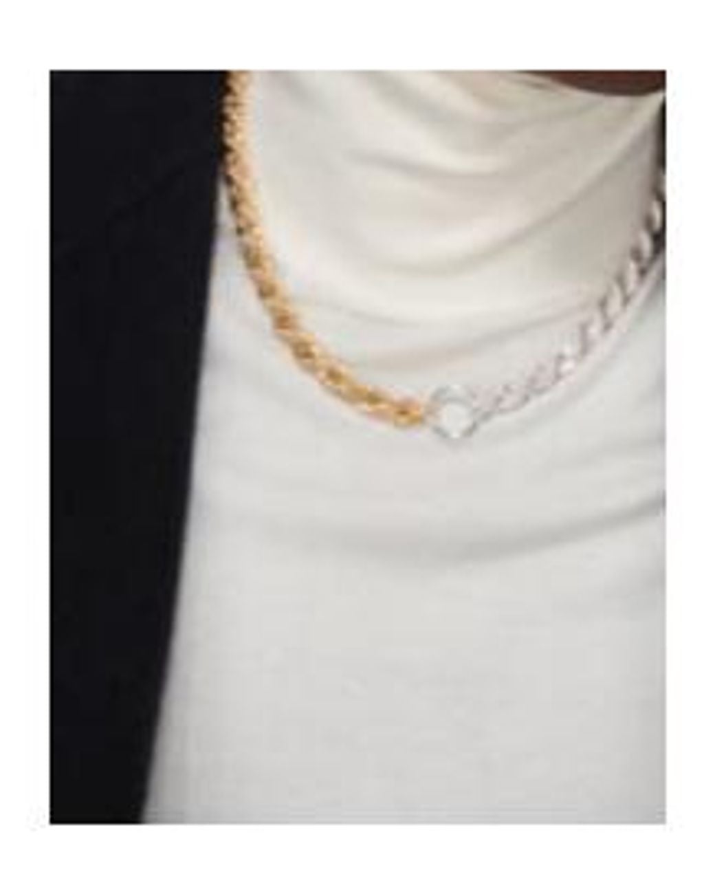 Jil Sander White Rope Chain Necklace for men
