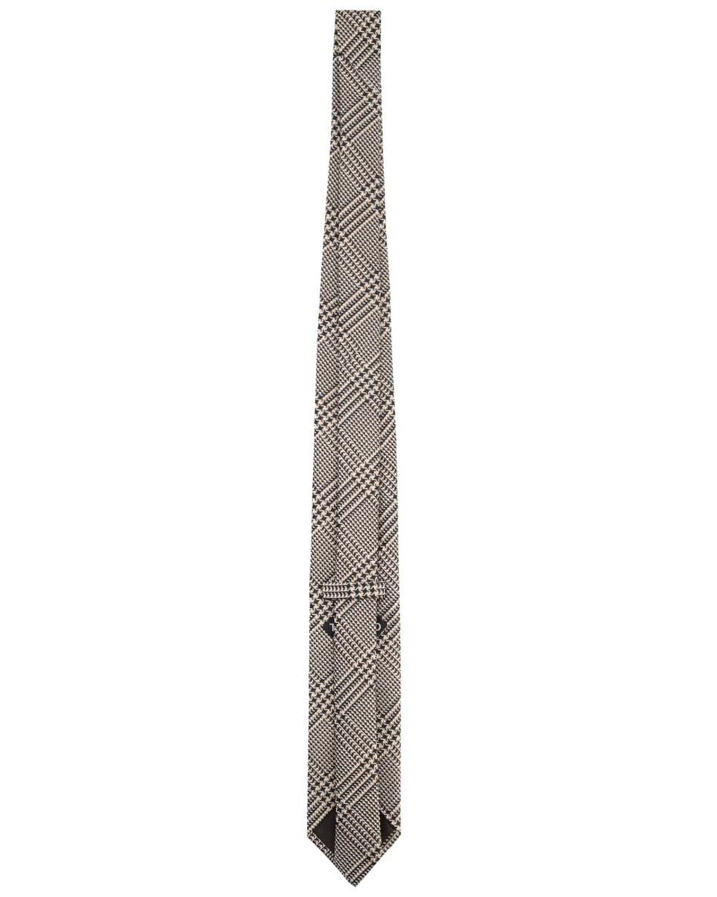 Tom Ford White Checked Tie for men