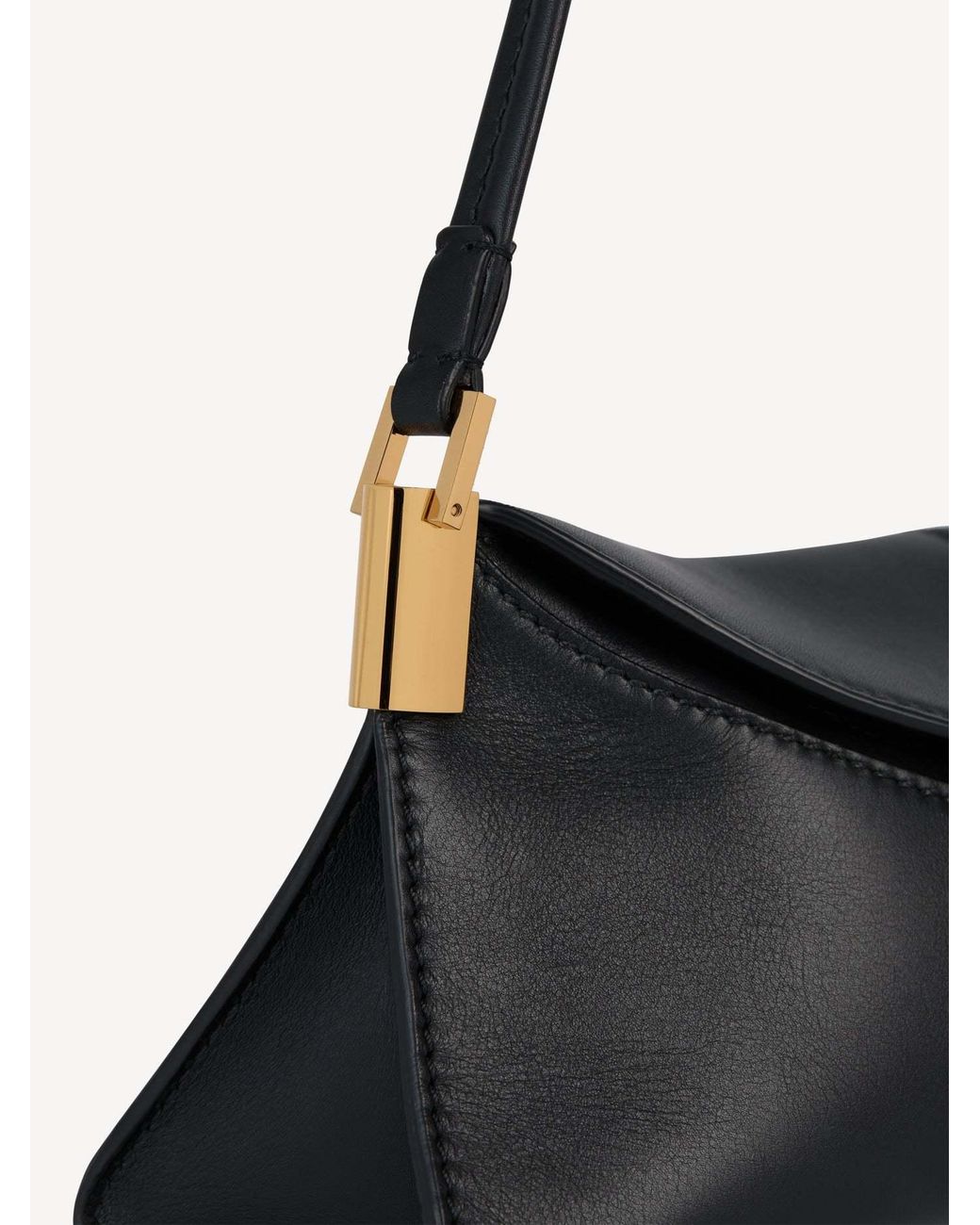 Balmain Black Small Leather 64-83 Shoulder Bag