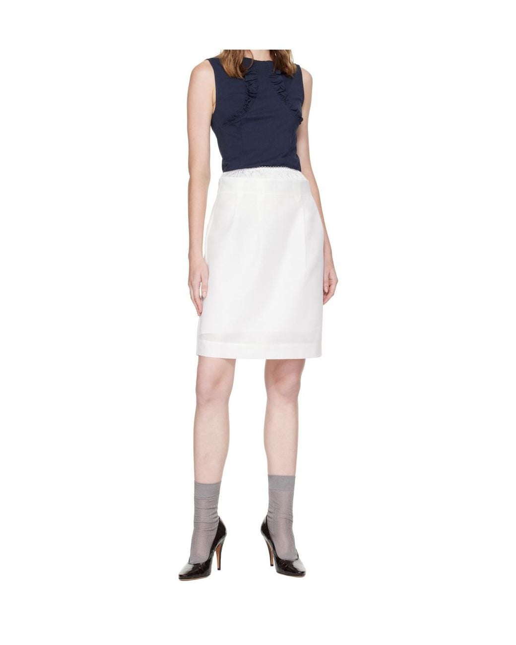 ShuShu/Tong White Pleated Skirt