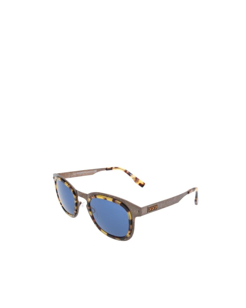 Zegna Blue Round-Frame Sunglasses for men