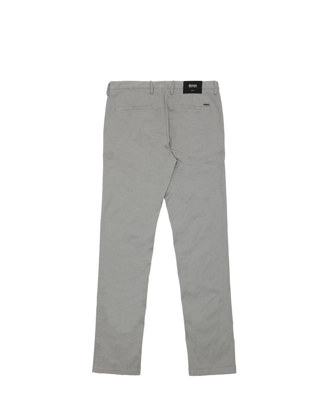Boss Gray Logo Straight Casual Pants for men