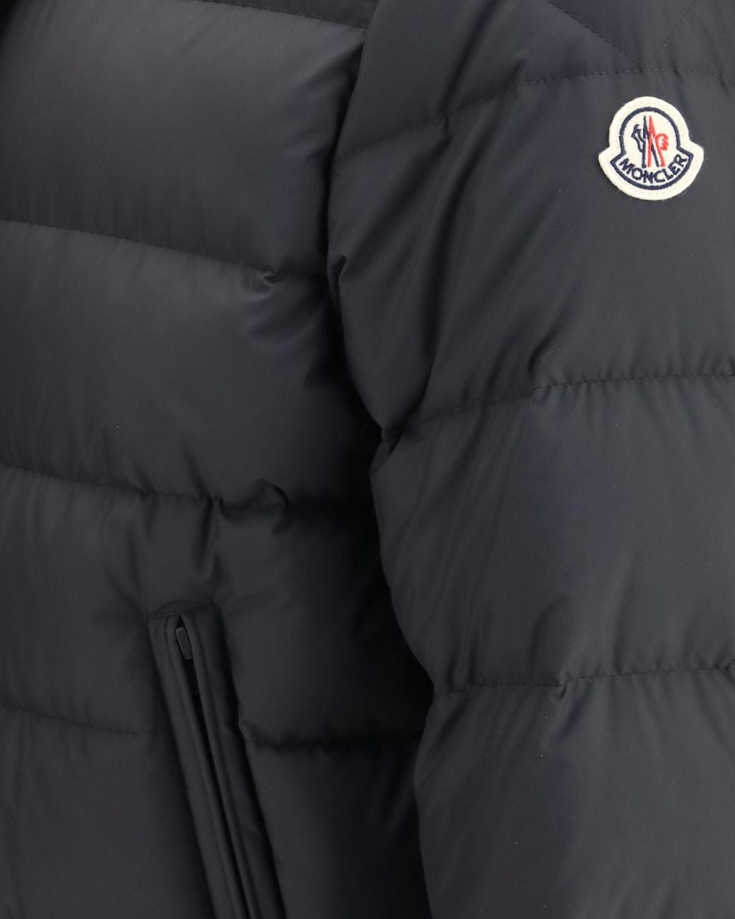 Moncler Gray Zeflor Zip-Up Hooded Puffer Jacket for men