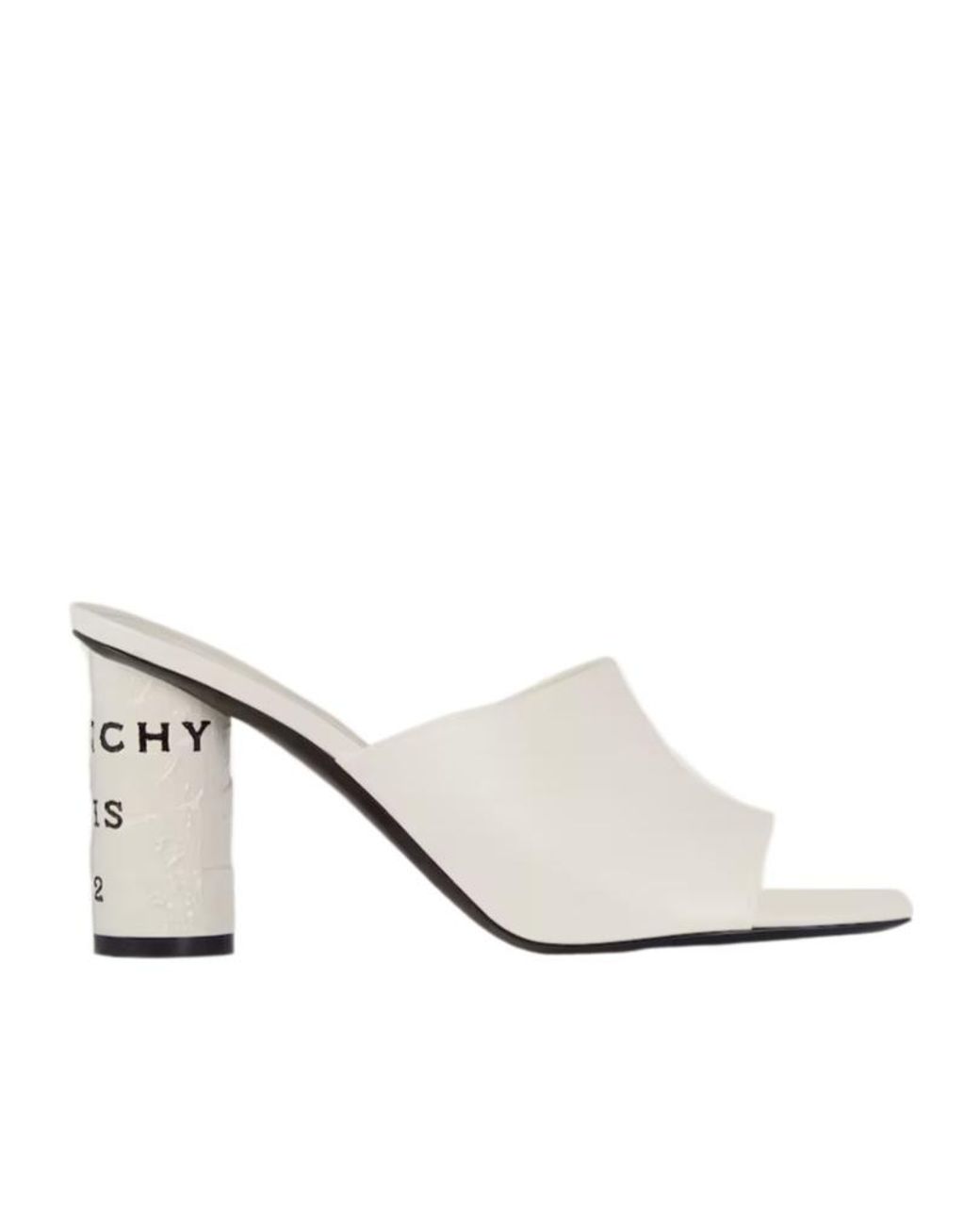Givenchy White Tape Heeled Mules