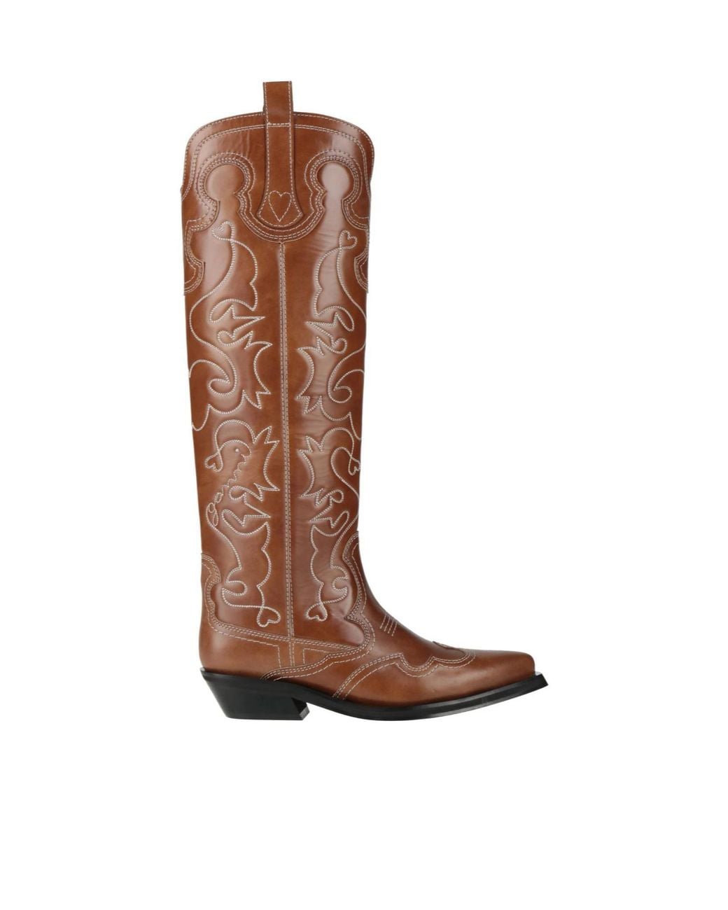 Ganni Brown Cowboy Boots