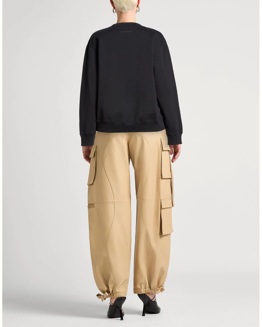 MM6 by Maison Margiela Black Long Sleeves Sweatshirt