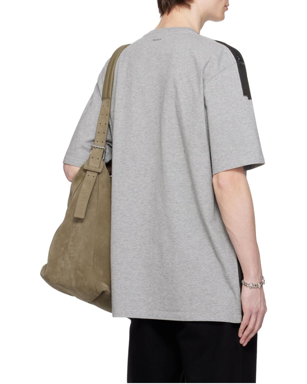 McQueen Black Skull Graphic T-Shirt For for men