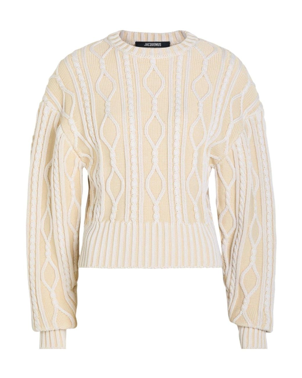 Jacquemus Natural Two-Color Cotton Sweater