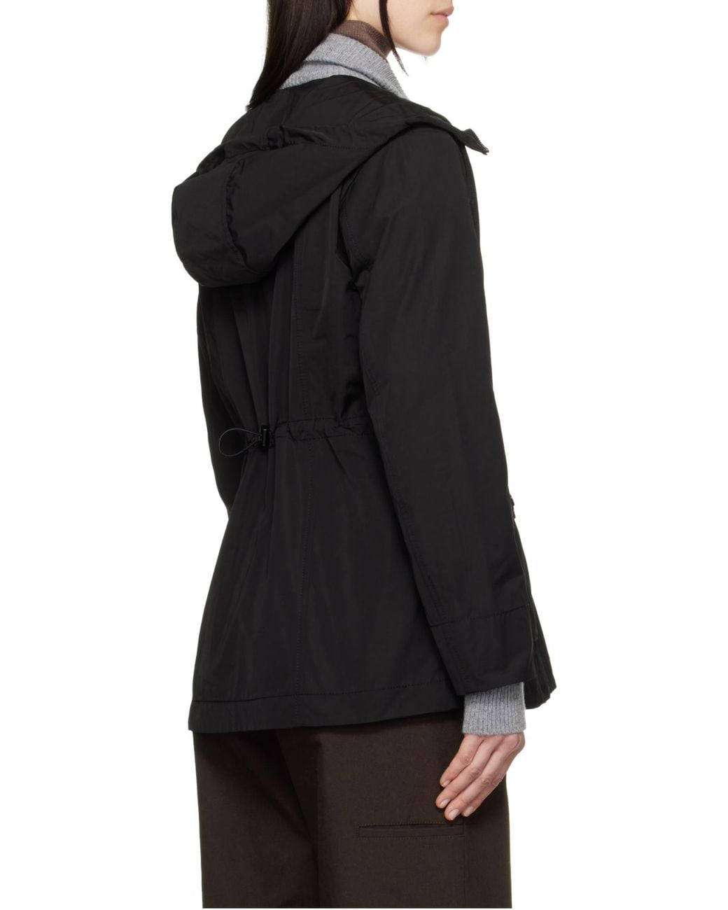 Moncler Black Zip-Up Parka Jacket