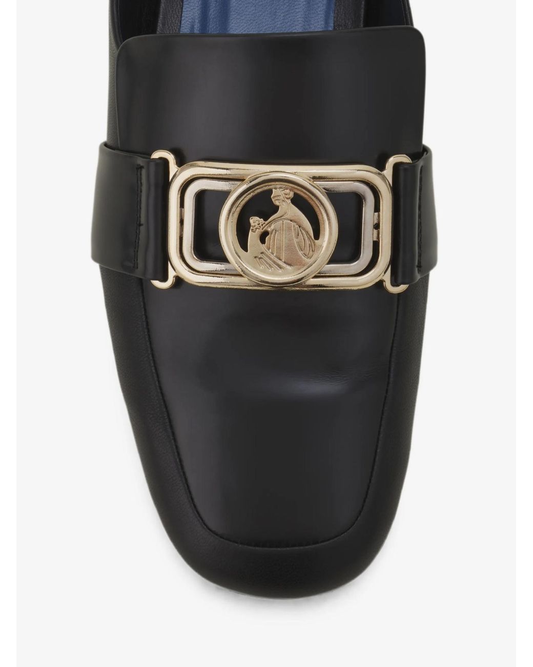 Lanvin Black Buckled Loafers
