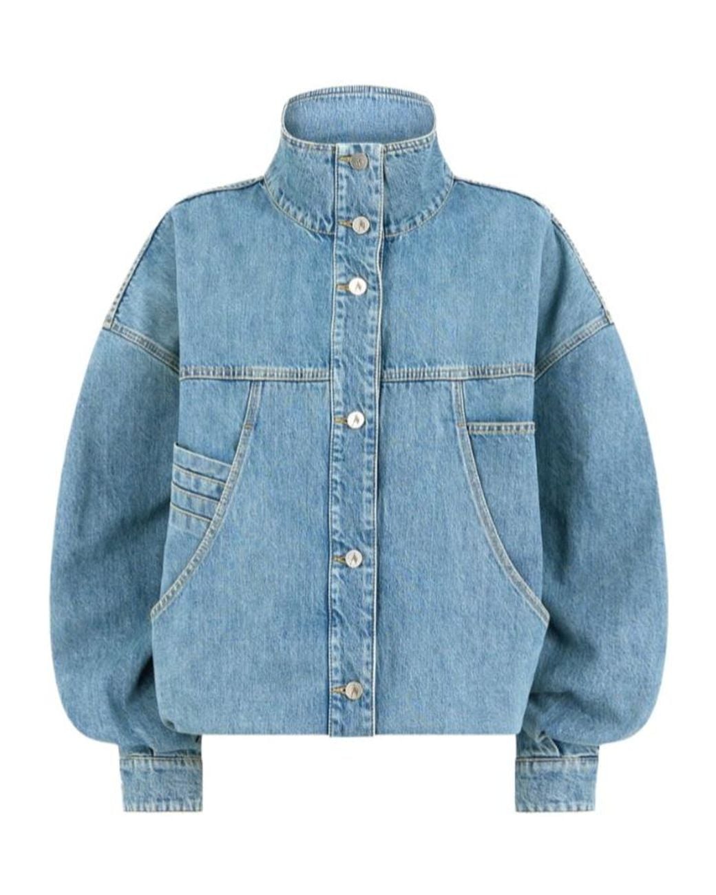 The Attico Blue The Denim Bomber Jacket