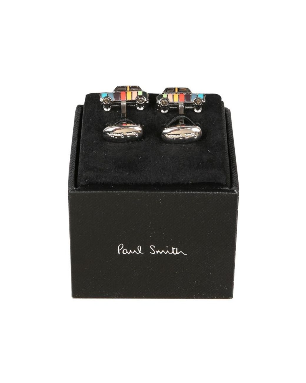 Paul Smith White Artist Stripe Mini Cufflinks for men