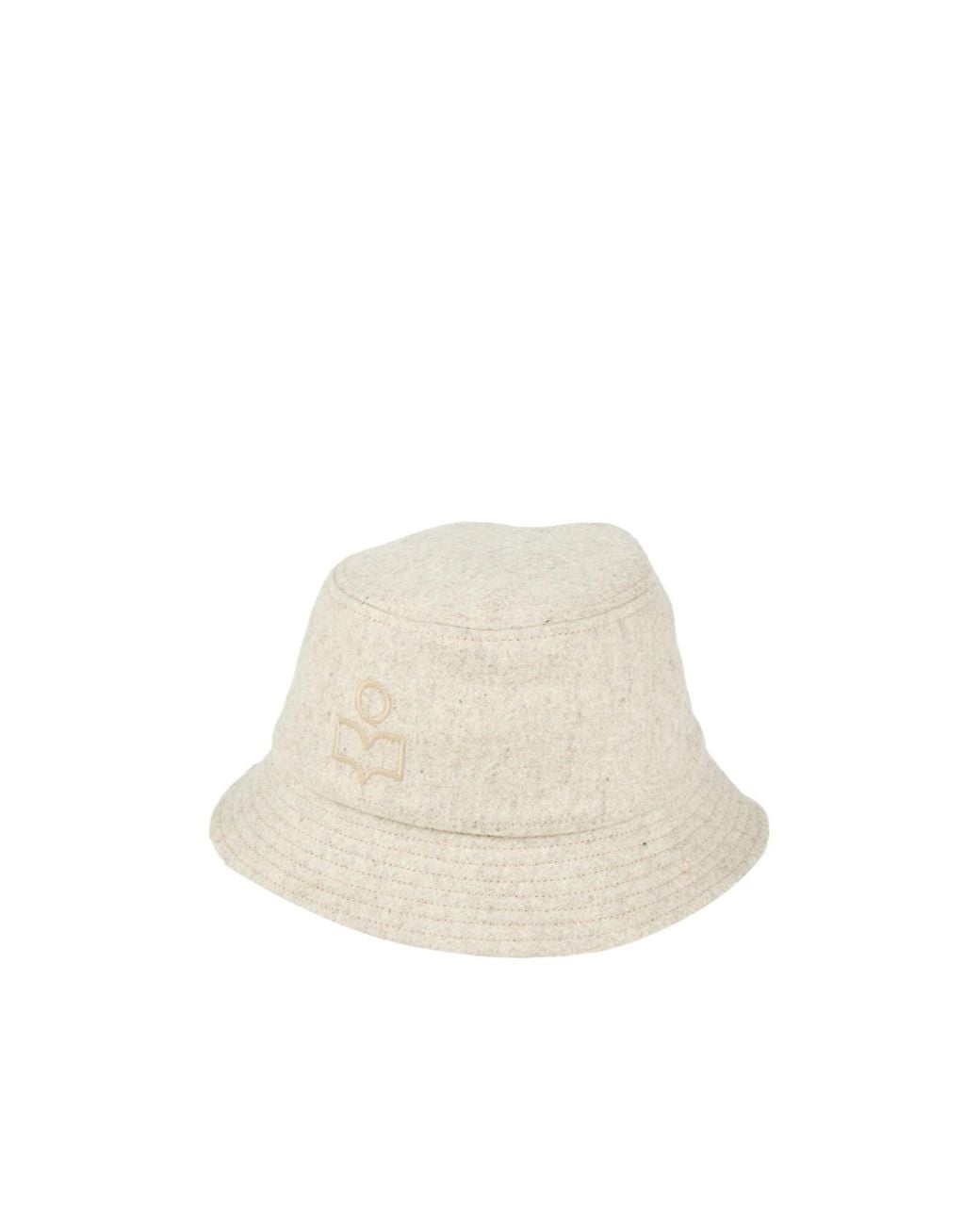 Isabel Marant White Monochromatic Felt Fisherman's Hat