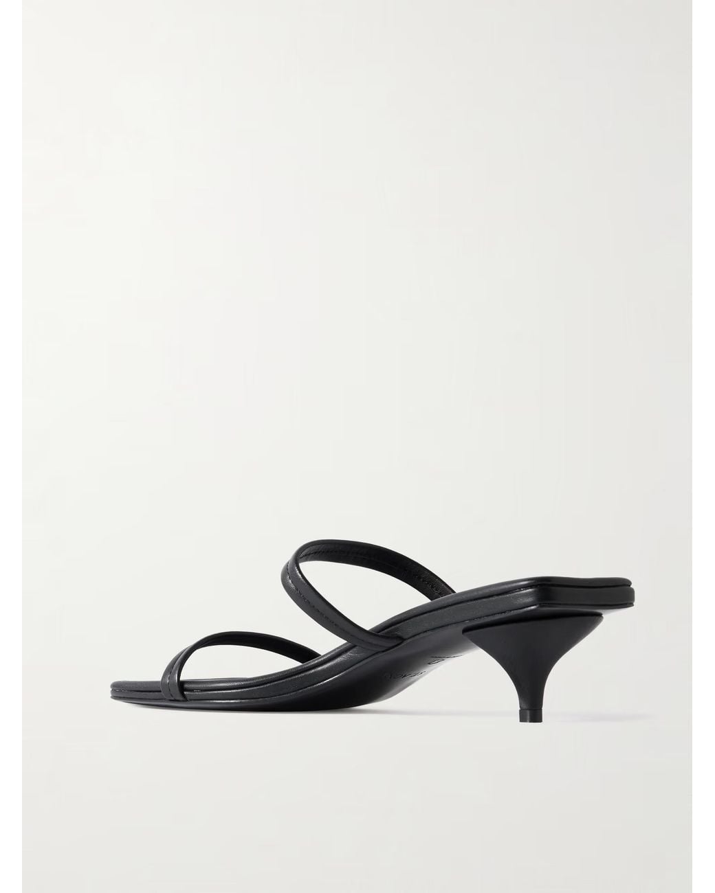 St. Agni White Leather High-Heeled Sandals