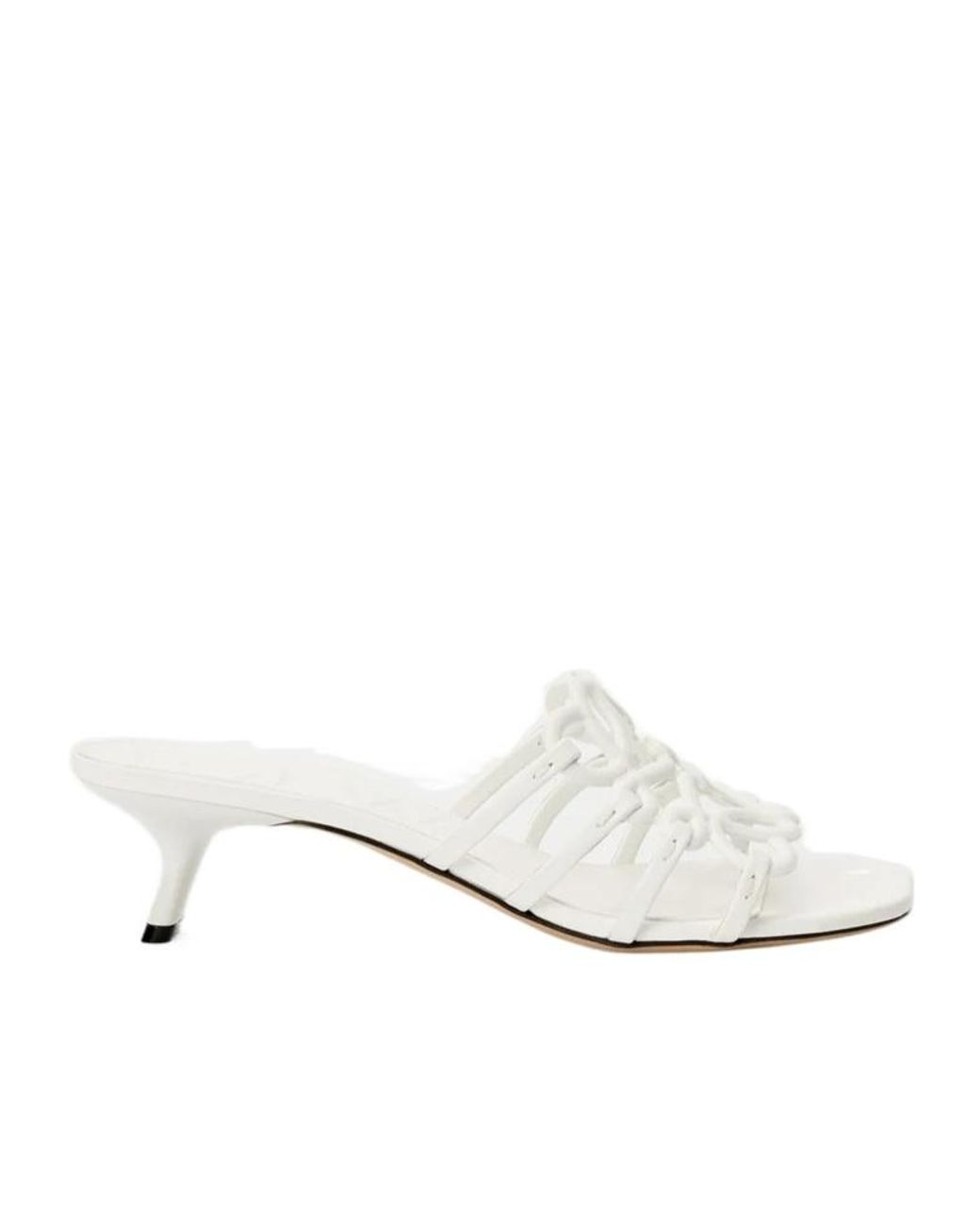 Loewe White Hollow High-Heeled Sandals