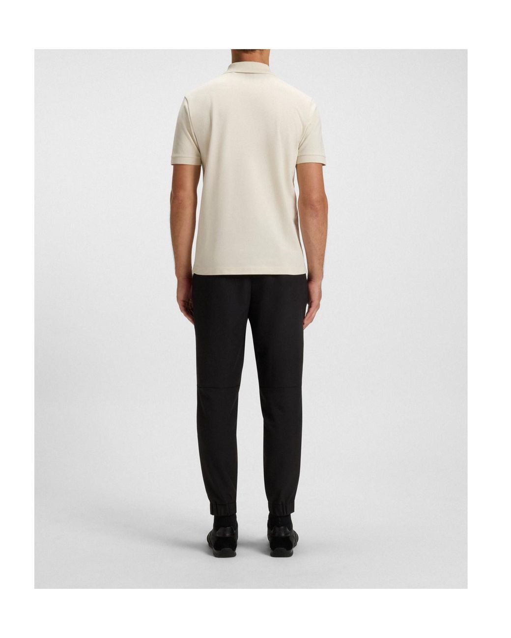 Boss White Boss Logo Trim Short-Sleeve Polo Shirt for men