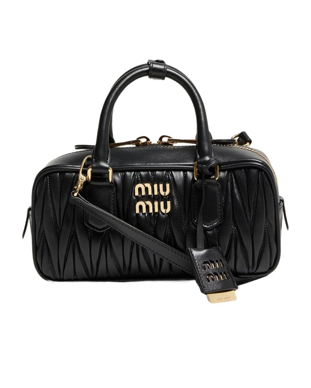 Miu Miu Black Zipper Shoulder Bag