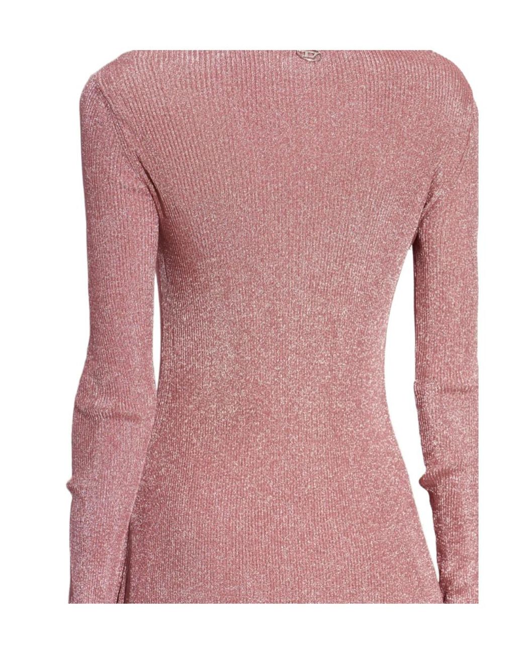 DIESEL Pink Dalila Metallic Knitted Dress