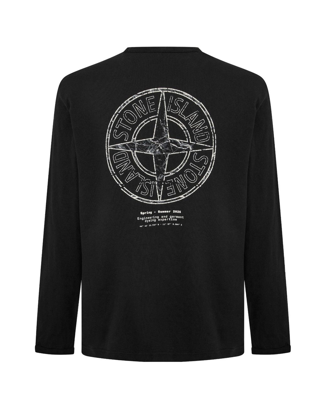 Stone Island Black Crew-Neck Long-Sleeve T-Shirt for men