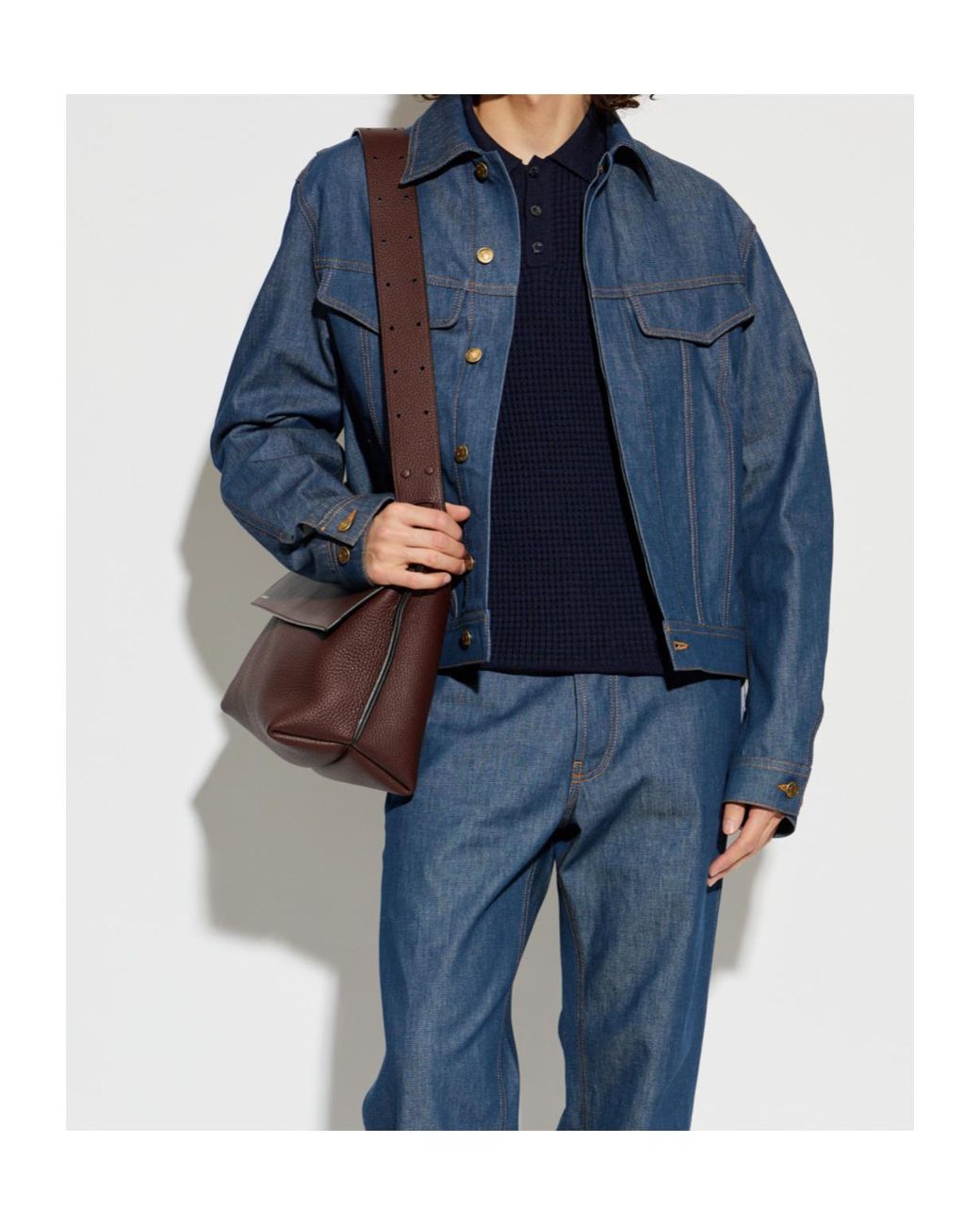 Moschino Blue Patches Detailed Polo Shirt for men