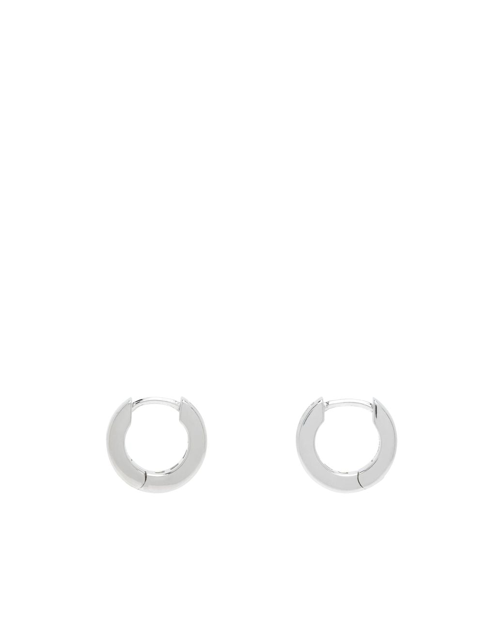 NUMBERING White Hoop Earrings for men