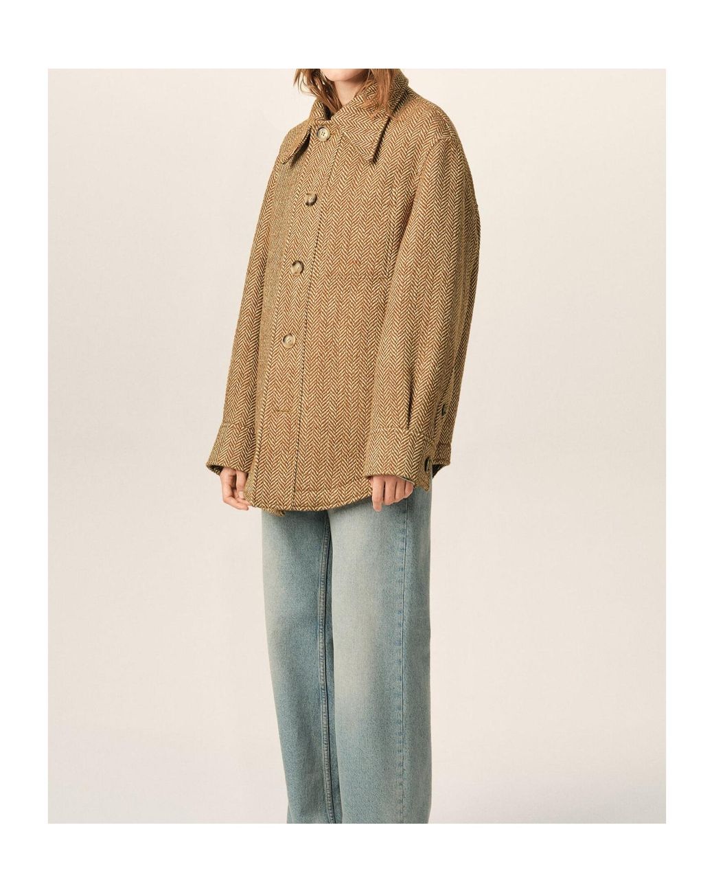 AMI Natural Ami Button-Down Jacket for men