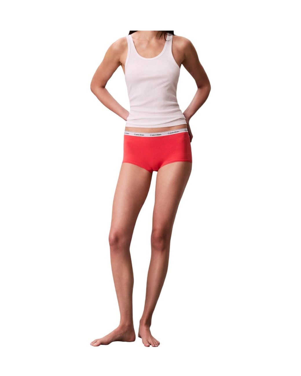 Calvin Klein Red Solidcolor Boxer Briefs