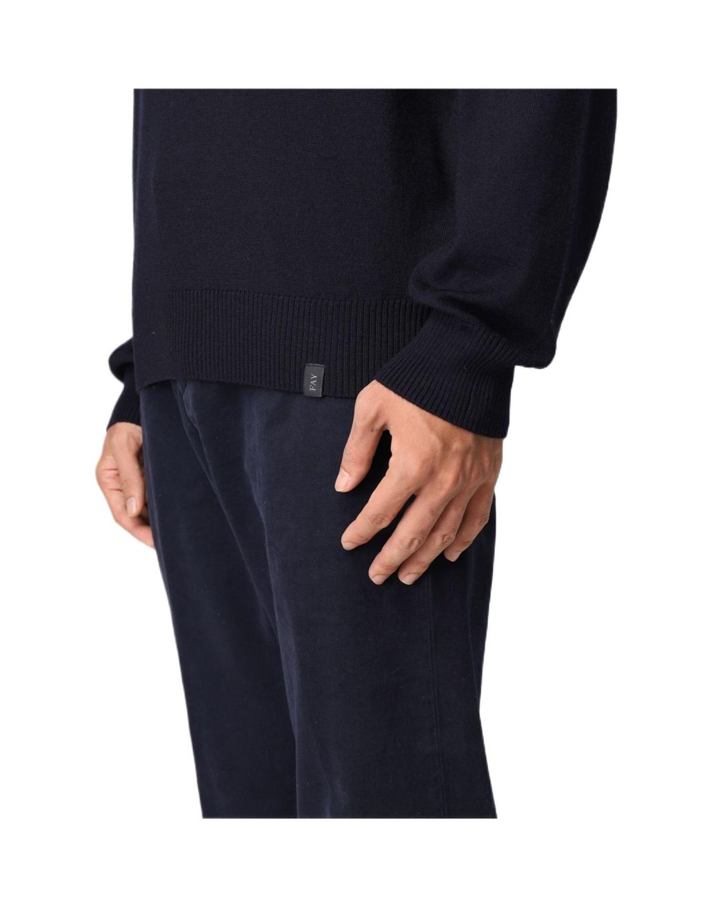 Fay Blue Turtleneck Sweater for men