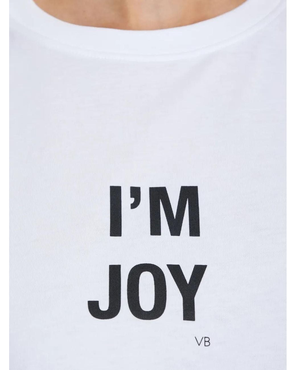 Victoria Beckham White Printed Pattern Tshirt