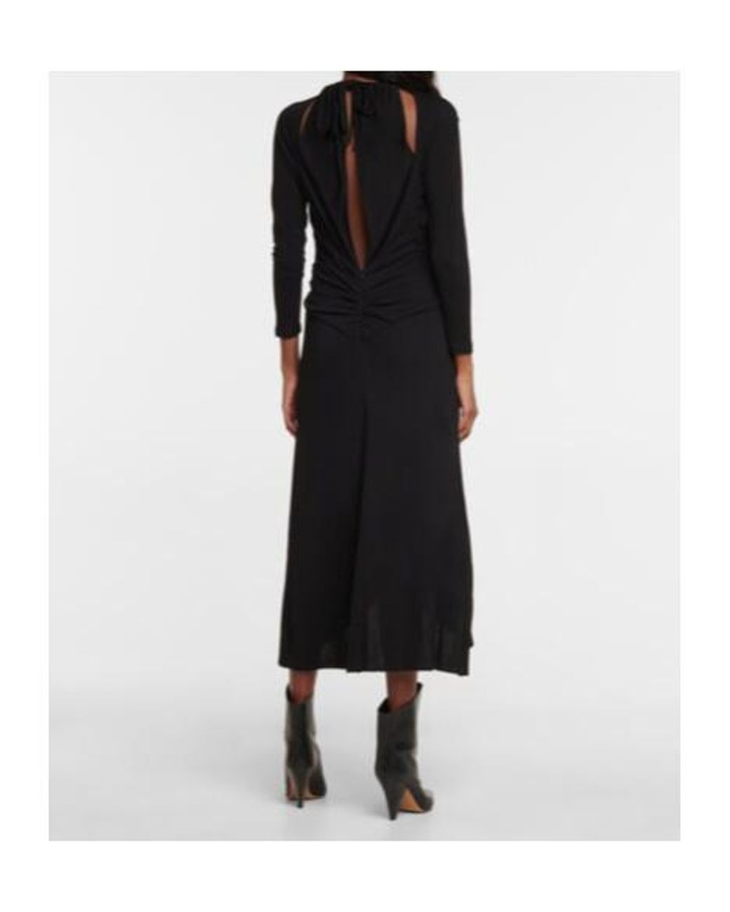 Isabel Marant Black Jadessi Cutout Jersey Midi Dress