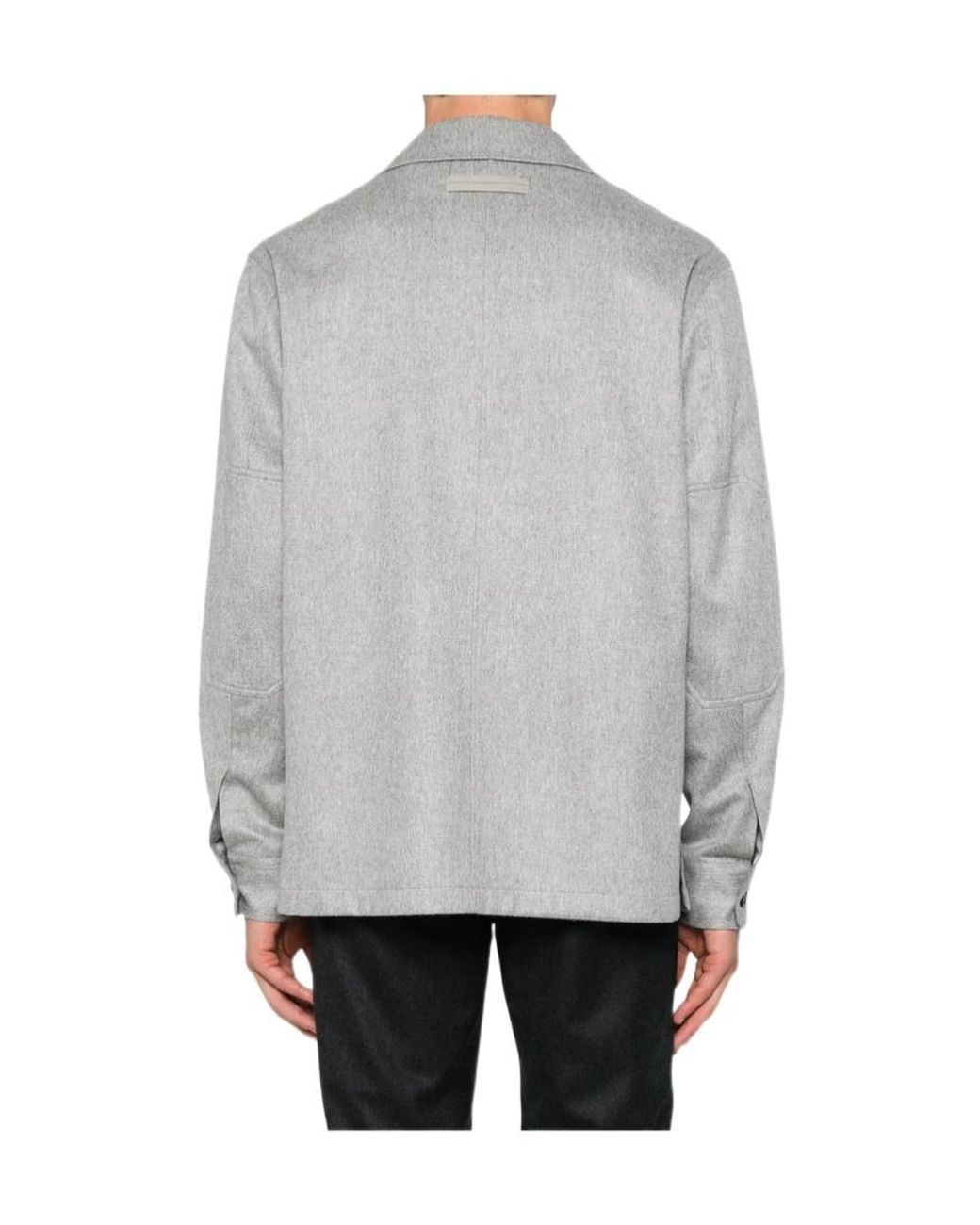 Zegna Gray Long Sleeve Jacket for men