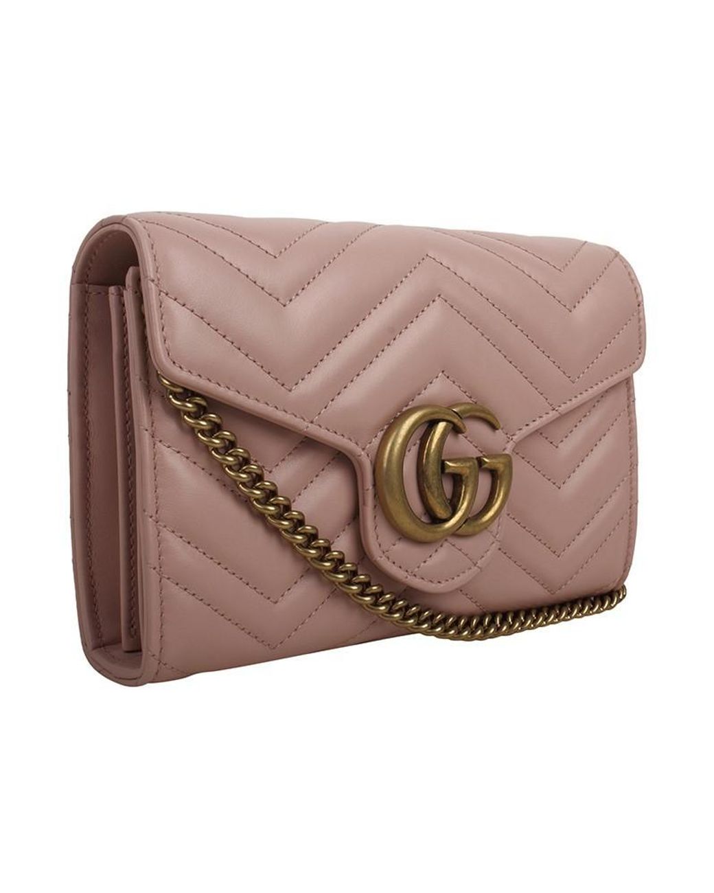 Gucci Pink Gg Marmont Quilted Woc