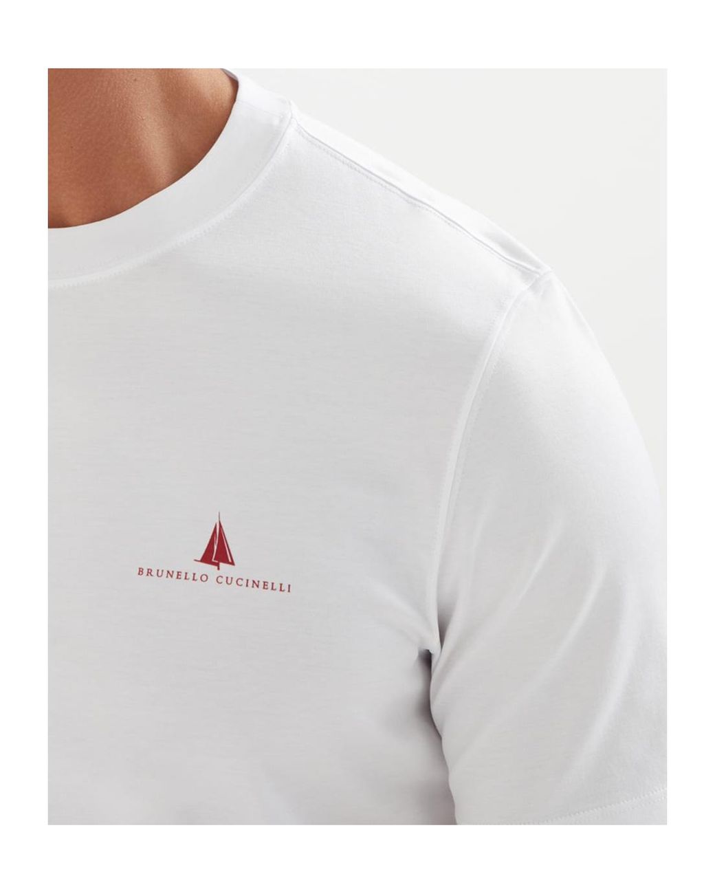 Brunello Cucinelli White Cotton T-Shirt for men