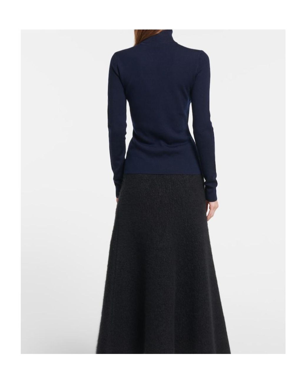 Gabriela Hearst Blue May Turtleneck Sweater