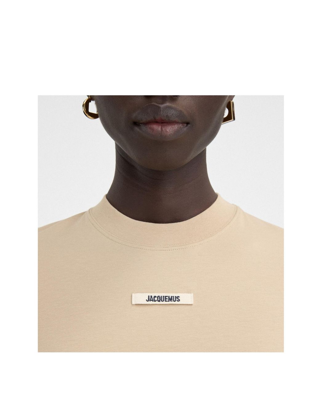 Jacquemus Natural Logo Patch Long-Sleeve Top