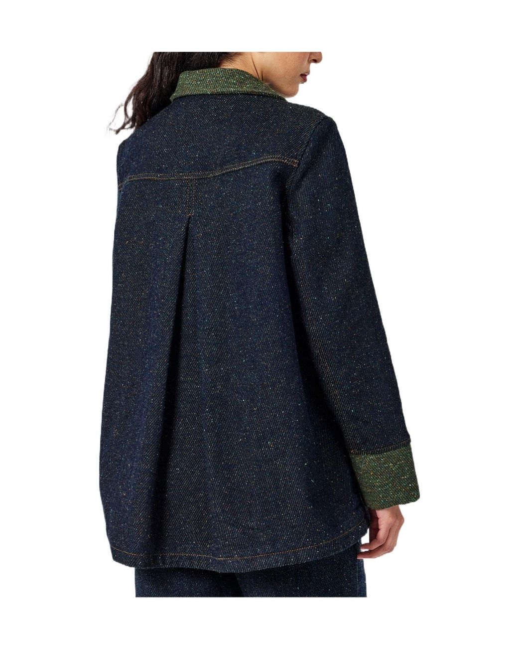 Ganni Blue Twill Blazer