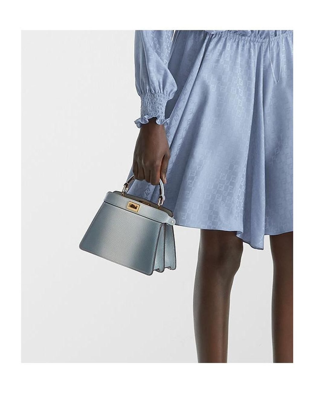 Fendi Blue Pearl Gradient-Effect Karung Bag