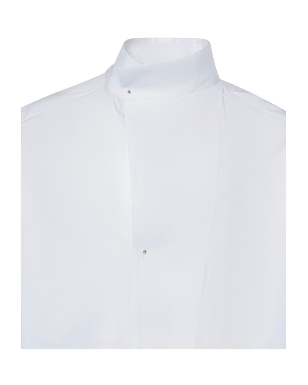 Hed Mayner White Stand-Collar Popover Shirt for men