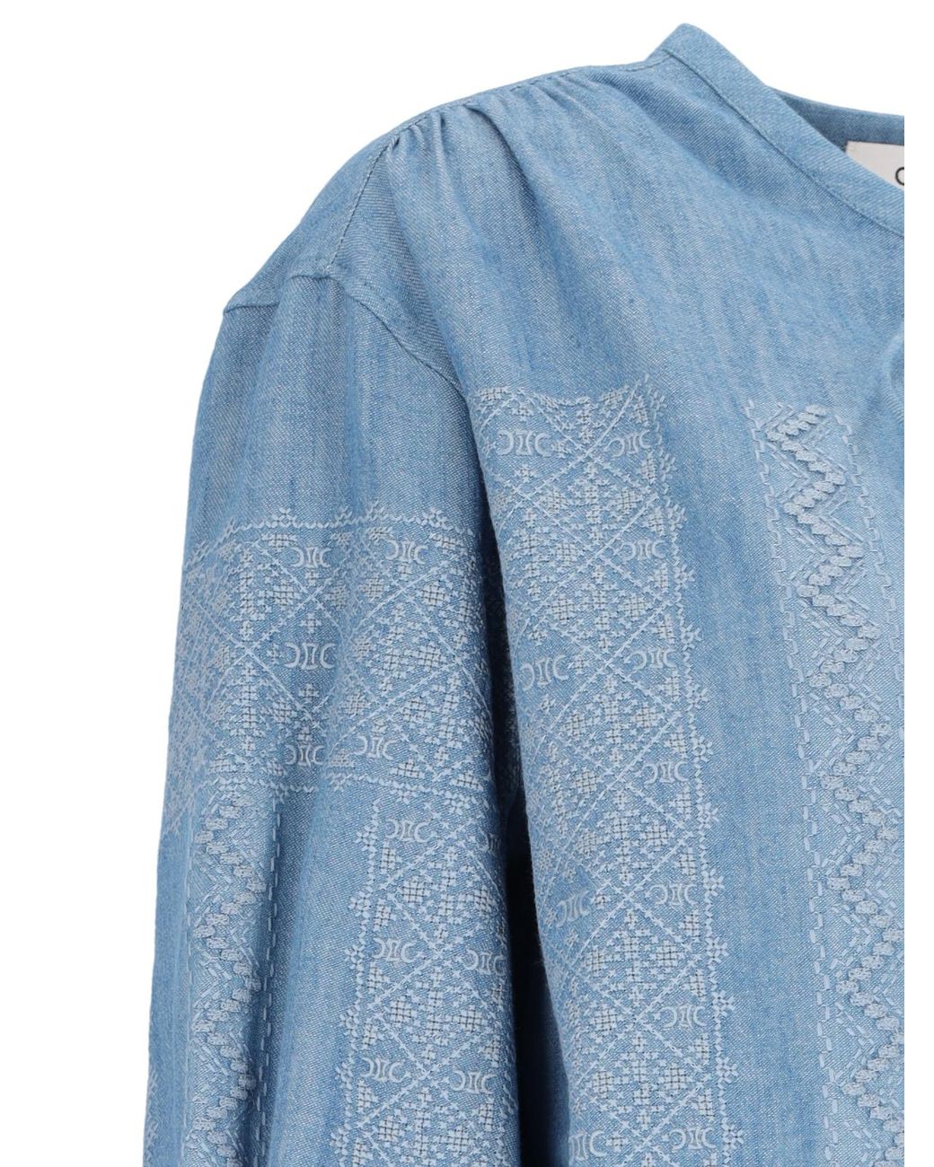 Céline Blue Embroidered Romy Blouse