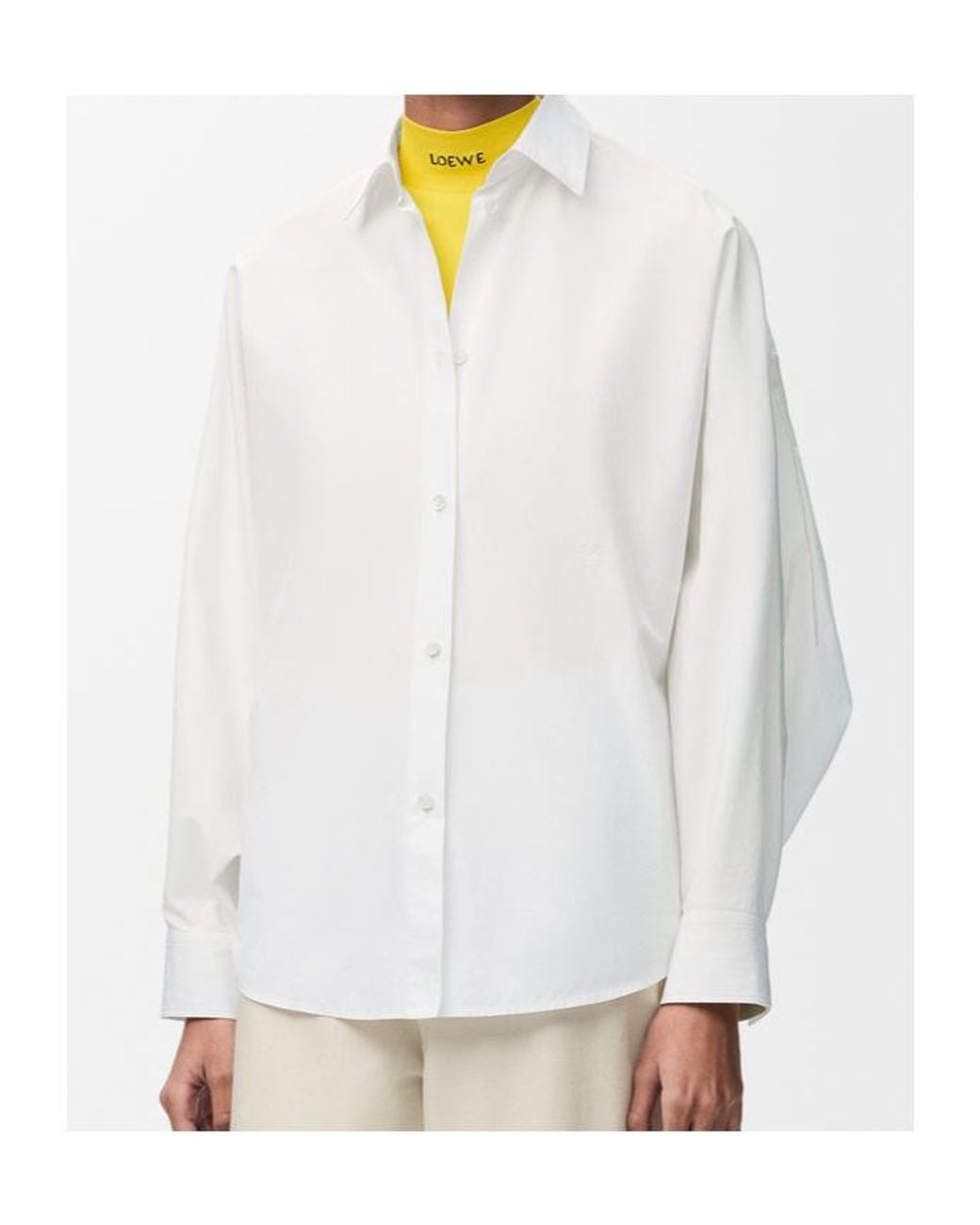 Loewe White Long Sleeve Buttoned Shirt