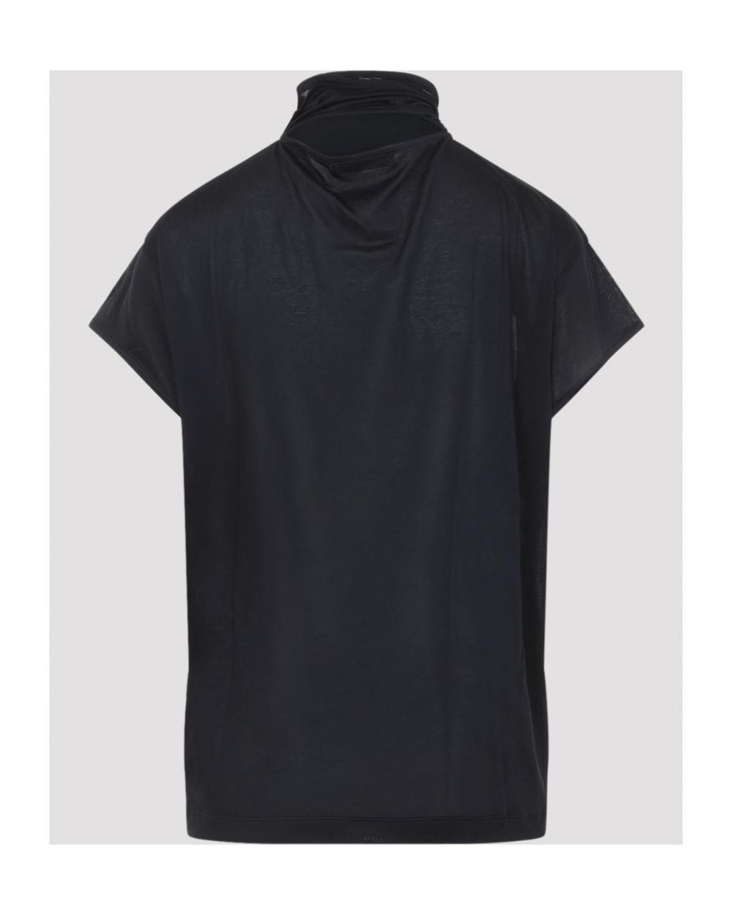 Lemaire Black Short Sleeve Foulard Top