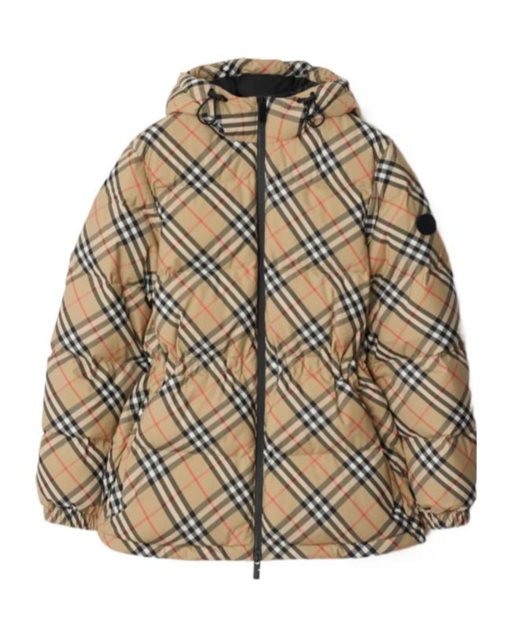 Burberry Metallic Vintage Checked Hooded Puffer Jacket